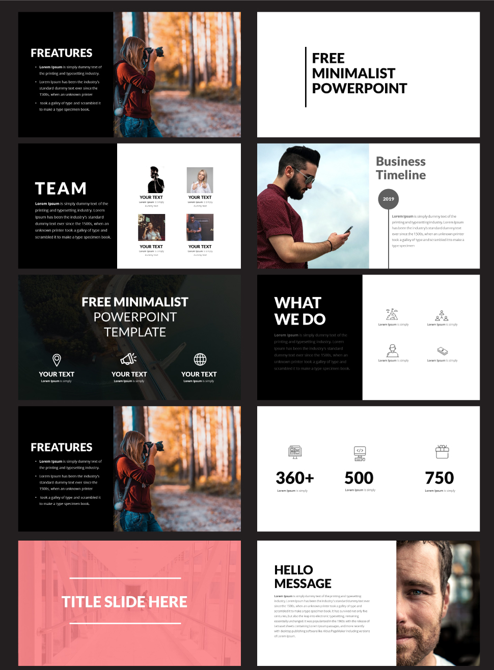 Clean Minimal Powerpoint Template Download Template Power Point 2020